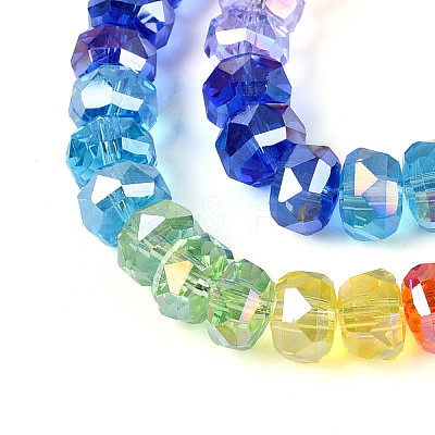 Electroplate Transparent Glass Beads Strands EGLA-N025-04A-A01-1