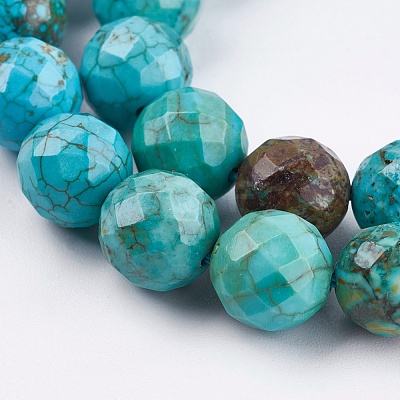 Dyed & Heated Natural Magnesite Beads Strands TURQ-F010-11-8mm-1