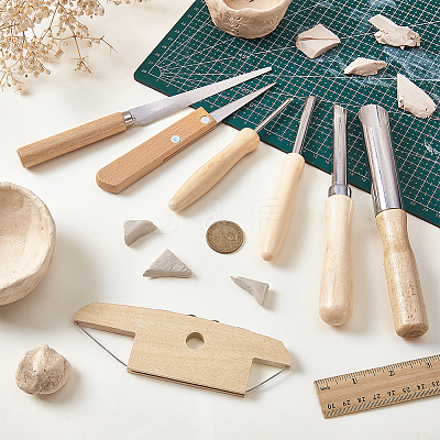 Stainless Steel Clay Cutting & Sculpting Tool Sets AJEW-FG0004-99-1
