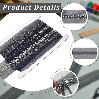 4Yards Polyester Lace Ribbon SRIB-GF0001-73B-01-1