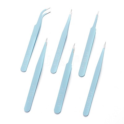 Tarnish Resistant 201 Stainless Steel Beading Tweezers Sets TOOL-F006-11C-1