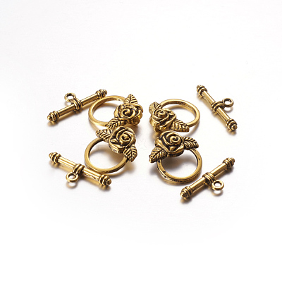 Tibetan Style Toggle Clasps X-GLF0026Y-1
