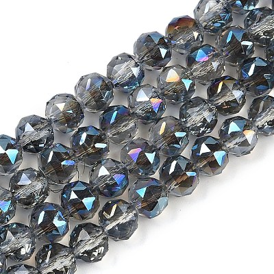 Transparent Electroplate Glass Beads Strands EGLA-N002-34C-C22-1