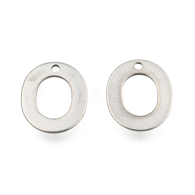 Tarnish Resistant 304 Stainless Steel Letter Charms STAS-O072-O-1