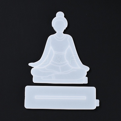 YOGA DIY Silicone Statue Molds DIY-G046-11-1