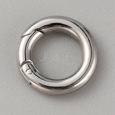 316 Stainless Steel Spring Gate Rings STAS-WH0033-35A-1