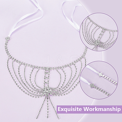 Rhinestone Single Shoulder Chains AJEW-WH0009-72-1