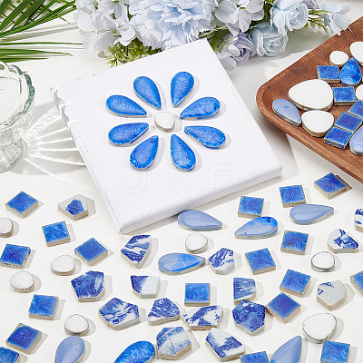 500Pcs 4 Styles Porcelain Mosaic Tiles PORC-SP0001-24-1