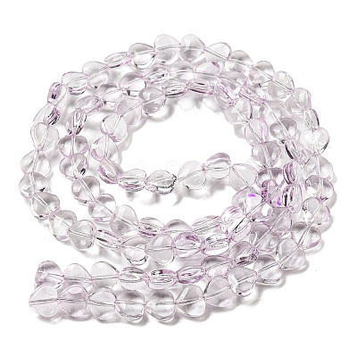 Baking Paint Transparent Glass Beads Strands DGLA-A08-T8mm-KD06-1