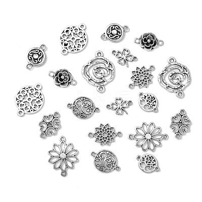 20Pcs 10 Styles Tibetan Style Alloy Connector Charms TIBE-YW0001-68-1
