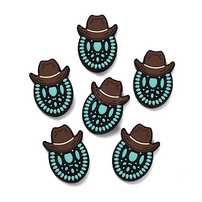 West Cowboy Theme Food Grade Eco-Friendly Silicone Beads SIL-T058-04C-1