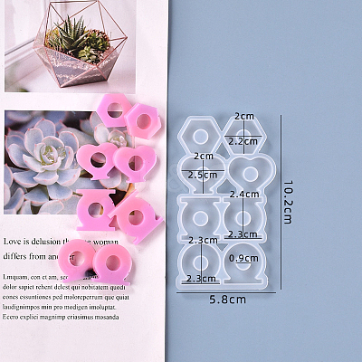 Geometric Straw Topper Silicone Molds Decoration DIY-J003-16-1