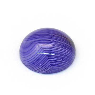 Dyed Natural Striped Agate/Banded Agate Cabochons X-G-R348-16mm-04-1