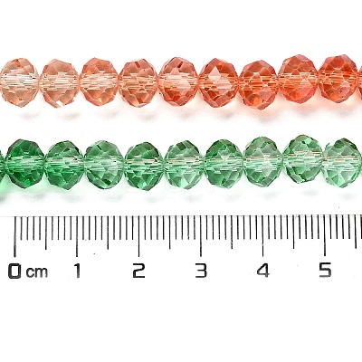 Transparent Painted Glass Beads Strands DGLA-A034-T6mm-A04-1
