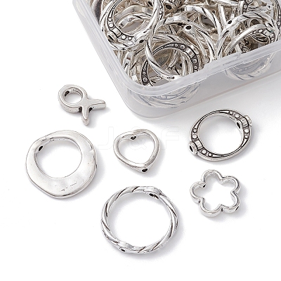 60Pcs 6 Style Alloy Bead Frame FIND-FS0001-73-1