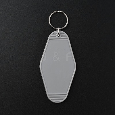 Plastic Blank Motel Keychain KEYC-WH0034-29F-1