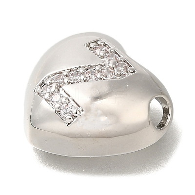 Rack Plating Brass Micro Pave Cubic Zirconia Pendants KK-I722-04P-Z-1