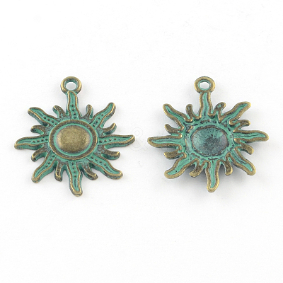 Zinc Alloy Solar Eclipse Pendants PALLOY-R065-037-LF-1