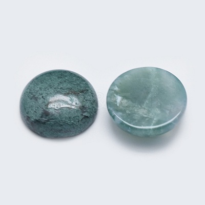 Natural Moss Agate Cabochons G-G760-B02-18-1