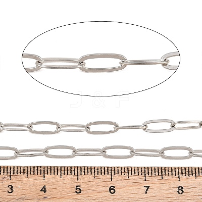 Brass Paperclip Chains KK-CBAC547-20P-1