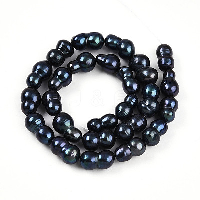 Natural Nucleated Baroque Keshi Pearl Beads Strands PEAR-S020-F13-1