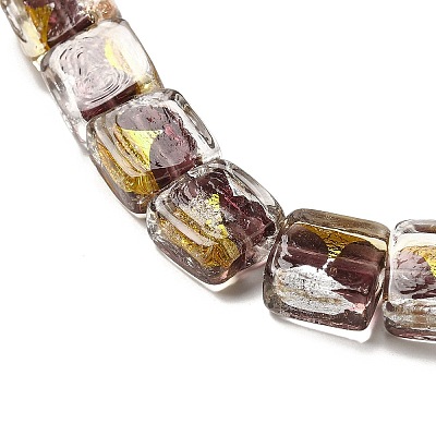 Handmade Gold Foil and Silver Foil Lampwork Beads FOIL-C001-01A-04-1
