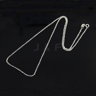 Anti-Tarnish Rhodium Plated 925 Sterling Silver Necklaces STER-M034-33B-1