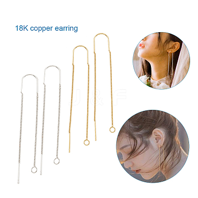 Brass Stud Earring Findings KK-CD0001-02-1