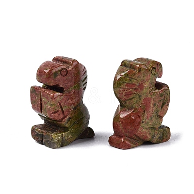 Natural Unakite Horse Figurine DJEW-N005-01H-1