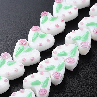 Opaque Handmade Bumpy Lampwork Beads Strands LAMP-T007-20-1