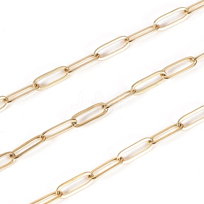 3.28 Feet Ion Plating(IP) 304 Stainless Steel Paperclip Chains X-STAS-K209-07G-1