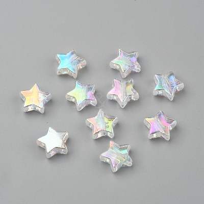 Eco-Friendly Transparent Acrylic Beads PL556-1-1