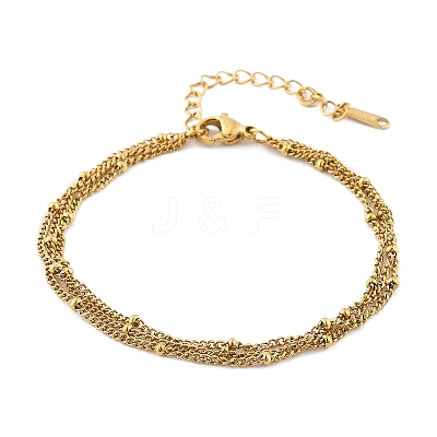 304 Stainless Steel Multi-strand Bracelets BJEW-Q051-02G-B-1