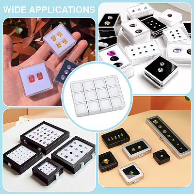 Rectangle Plastic Organizer Lid Boxes CON-WH0085-135A-1