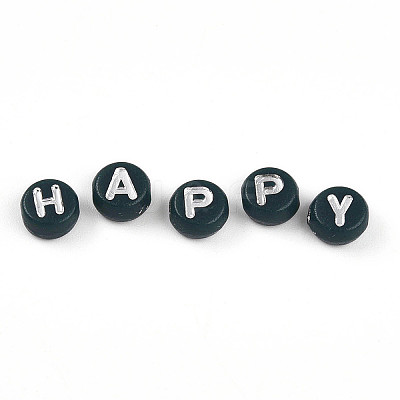 Opaque Acrylic Beads OACR-H046-02E-1