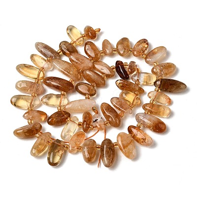 Natural Citrine(Heated) Beads Strands G-P604-A25-01-1
