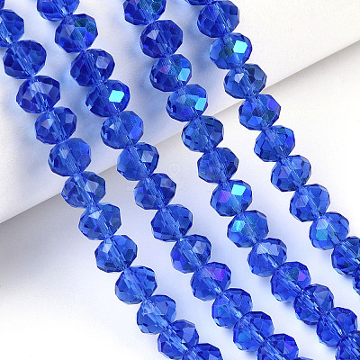 Electroplate Glass Beads Strands EGLA-A034-T8mm-L26-1