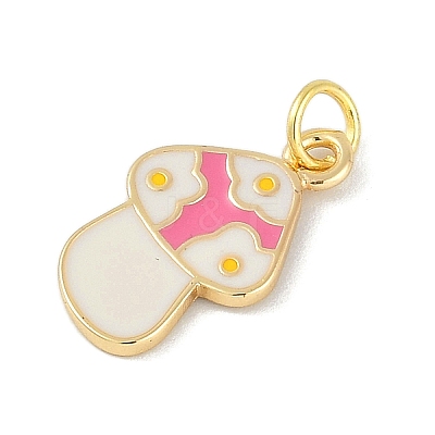 Brass Enamel Pendants KK-B114-17G-03-1