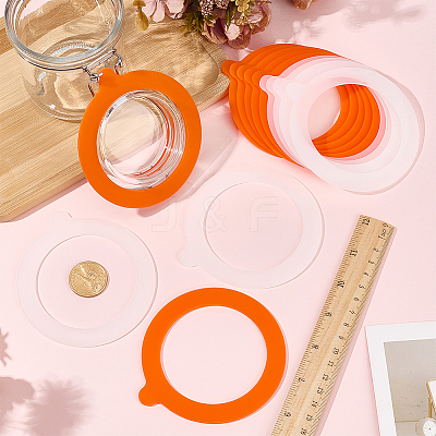 14Pcs 2 Colors Silicone Jar Gaskets AJEW-CN0007-09-1