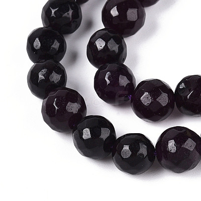 Dyed Natural White Jade Beads Strands G-T139-8mm-60-02-1