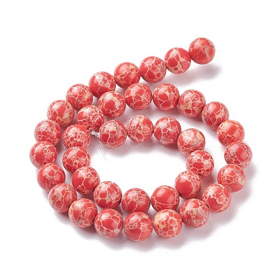 Synthetic Imperial Jasper Beads Strands G-E568-01C-04-1
