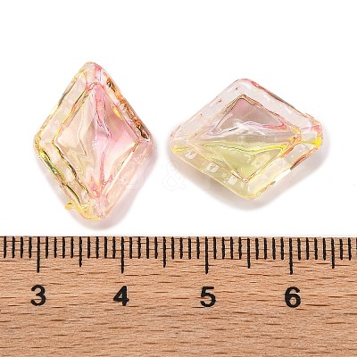 51Pcs Transparent Two Tone Acrylic Beads MACR-K359-19A-1