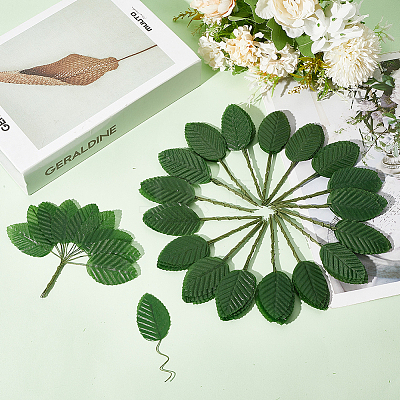 200Pcs Silk Cloth Artificial Leafs AJEW-CN0004-07B-1