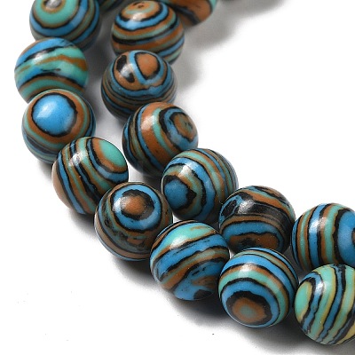 Synthetic Malachite Dyed Beads Strands G-P507-02A-07-1