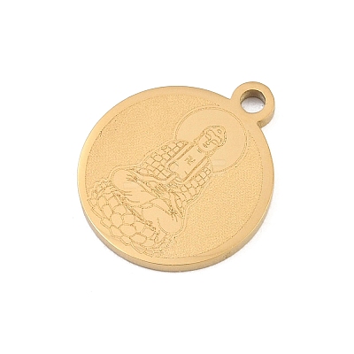 Buddhist 304 Stainless Steel Pendants SA-CBAE30B-02B-G-1