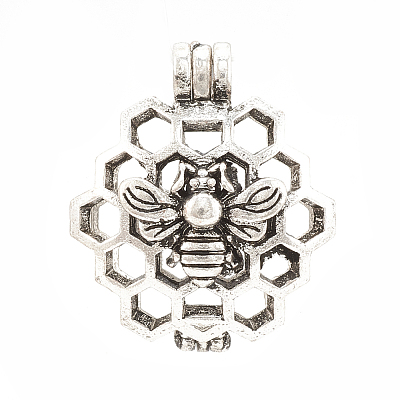 Alloy Locket Pendants X-PALLOY-S062-55AS-1