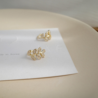 Alloy Leaf Cuff Earrings WG3D3A6-01-1