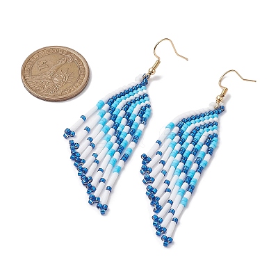 Boho 304 Stainless Steel with Glass Dangle Stud Earring EJEW-MZ00176-02-1