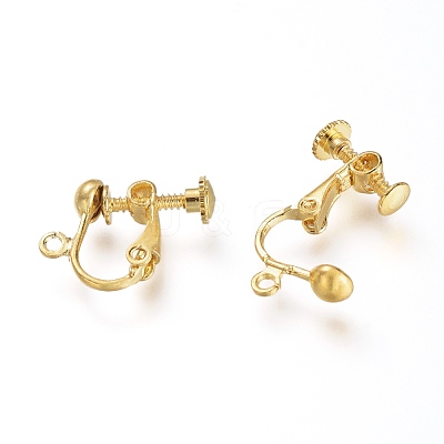 Brass Screw Clip Earring Converter EC143-NFG-1