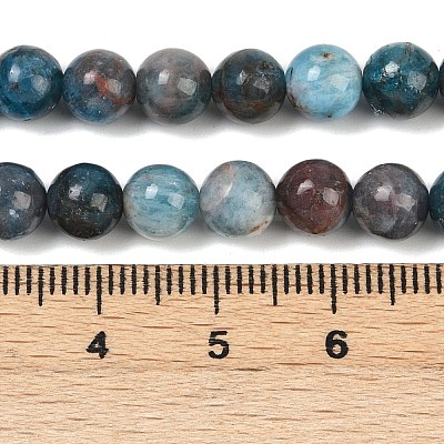 Round Natural Apatite Beads Strands G-K068-02-6mm-01-1